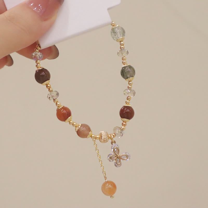 KarmaRipple's Authentic Fu Lu Shou Rainbow Gemstone Rutilated Quartz Wealth Butterfly Talisman Bracelet p10