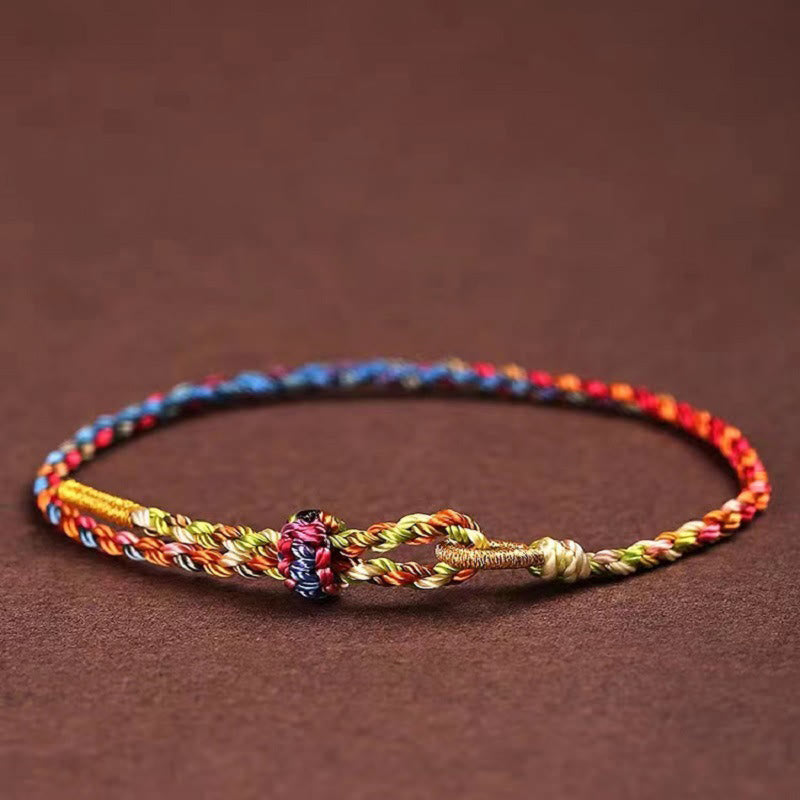 KarmaRipple's Handcrafted Fortune Colorful Rope Child Adult Bracelet p3