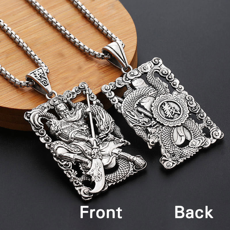 KarmaRipple's Guan Gong Dragon Auspicious Clouds Wealth Pendant Necklace p5