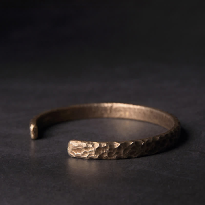 KarmaRipple's Simple Design Bronze Wealth Cuff Bracelet p9