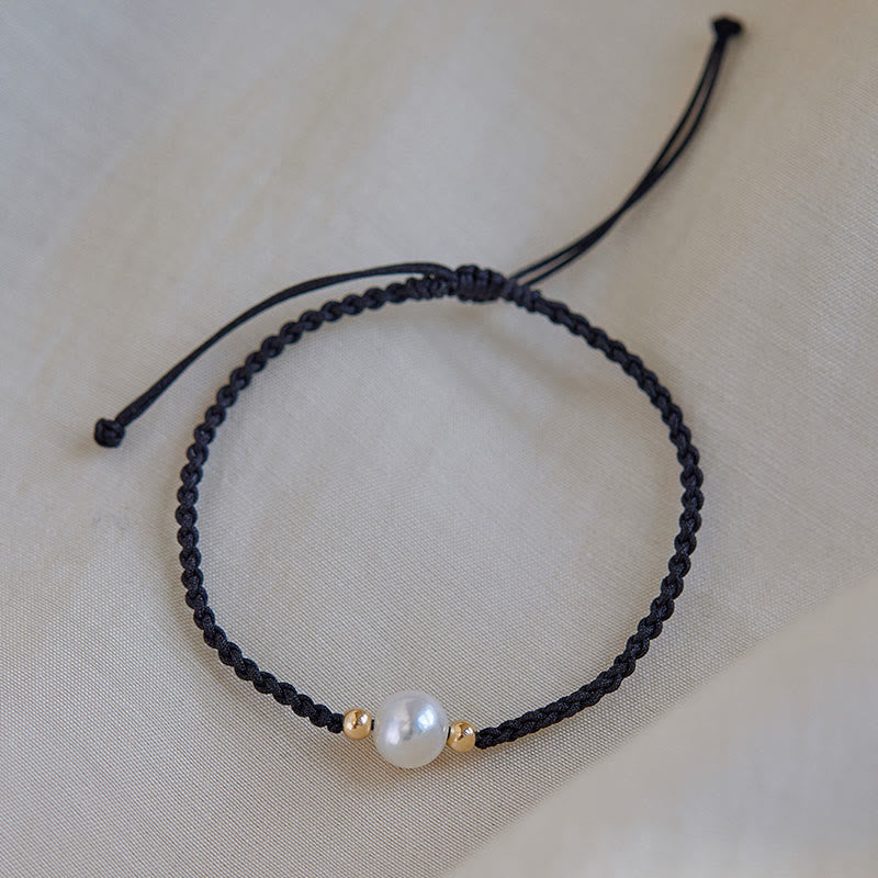 KarmaRipple's Authentic Pearl Bead Fortune Braid String Bracelet p4