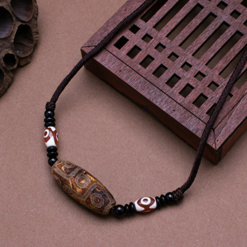 KarmaRipple's Tibetan Nine-Eye Dzi Bead Protection String Pendant p16