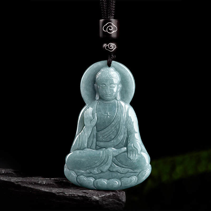 KarmaRipple's Amitabha Buddha Authentic Jade Lotus Amulet Compassion String Pendant Necklace p7