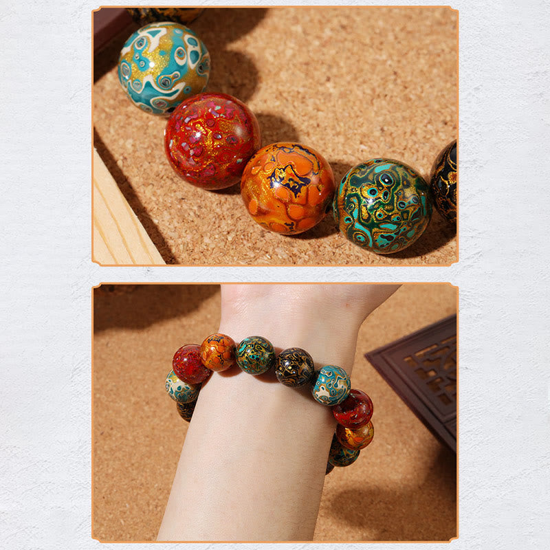 KarmaRipple's Authentic Multicolored Lacquer Beadwork Calm Bracelet p8