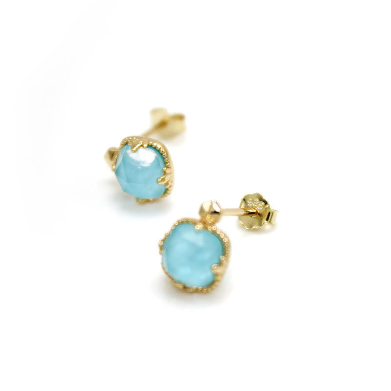 KarmaRipple's 925 Sterling Silver Plated Gold Turquoise Protection Ring Earrings Pendant Necklace Set p26