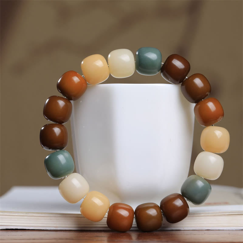 KarmaRipple's Multicolored Bodhi Seed Keep Away Evil Spirits Bracelet p1