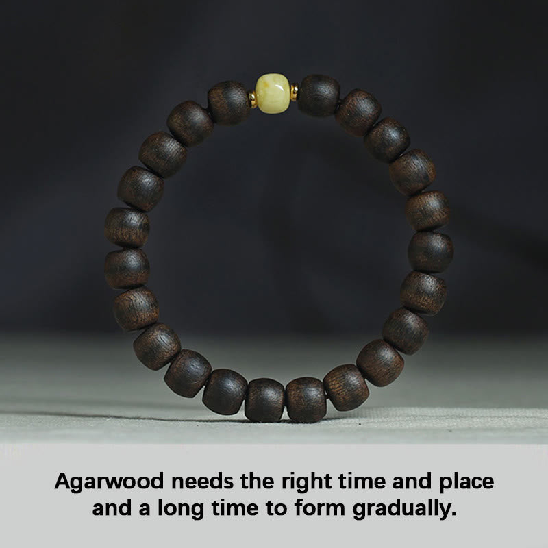 KarmaRipple's Rare Brunei Agarwood Amber Balance Peace Calm Bracelet p13