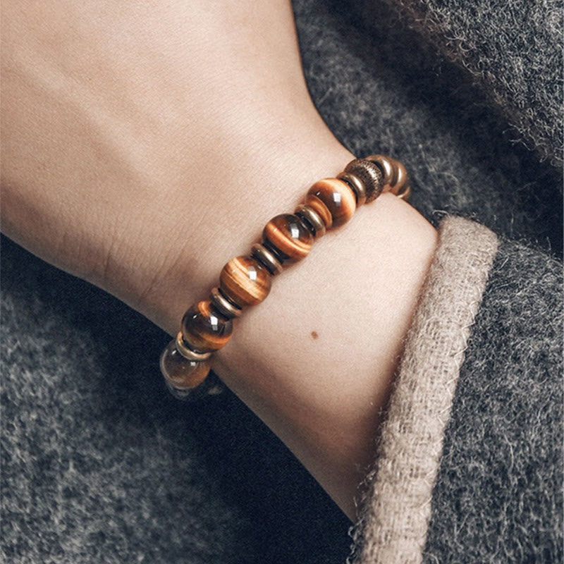 KarmaRipple's Tiger Eye Stone Bronze Protection Bracelet p7