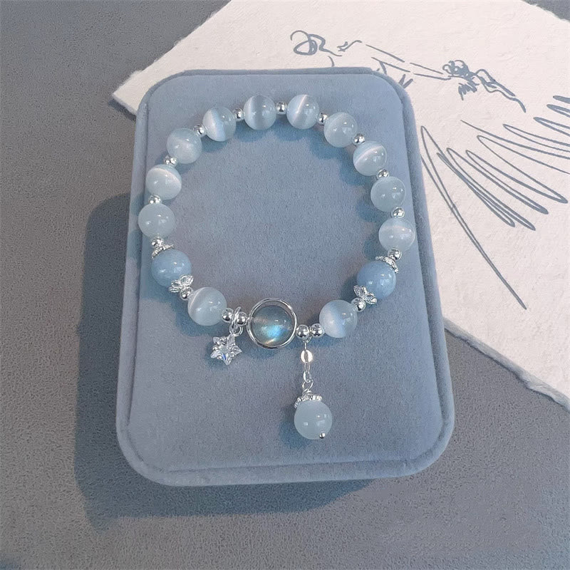 KarmaRipple's Cat's Eye Moonstone Butterfly Star Talisman Support Bracelet p11