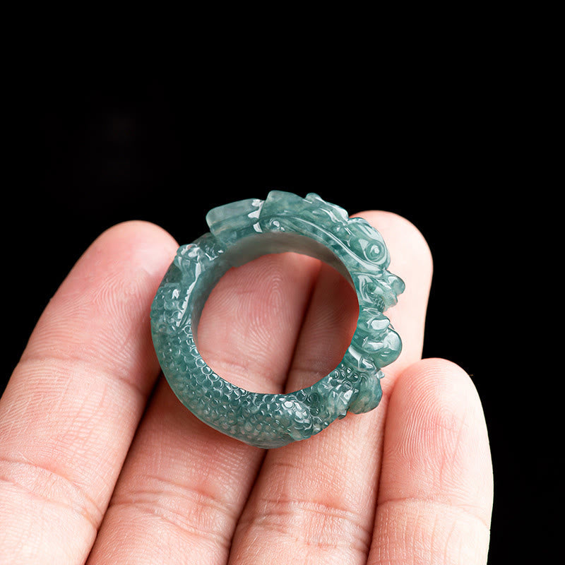 KarmaRipple's Authentic Jade Dragon Success Ring p3