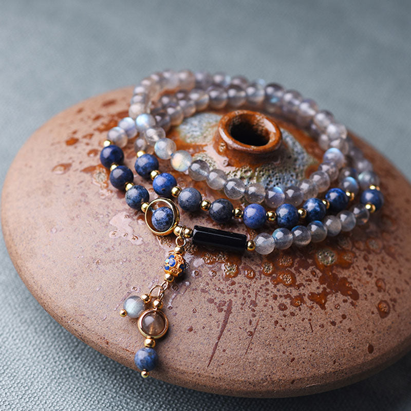KarmaRipple's Moonstone Lazurite Calm Balancing Positive Bracelet p7