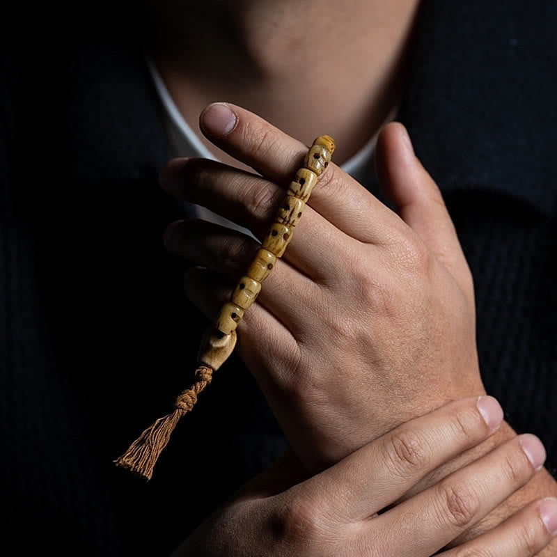 KarmaRipple's Tibetan Yak Bone The Lord Of The Corpse Forest Keep Away Evil Spirits Bracelet p17