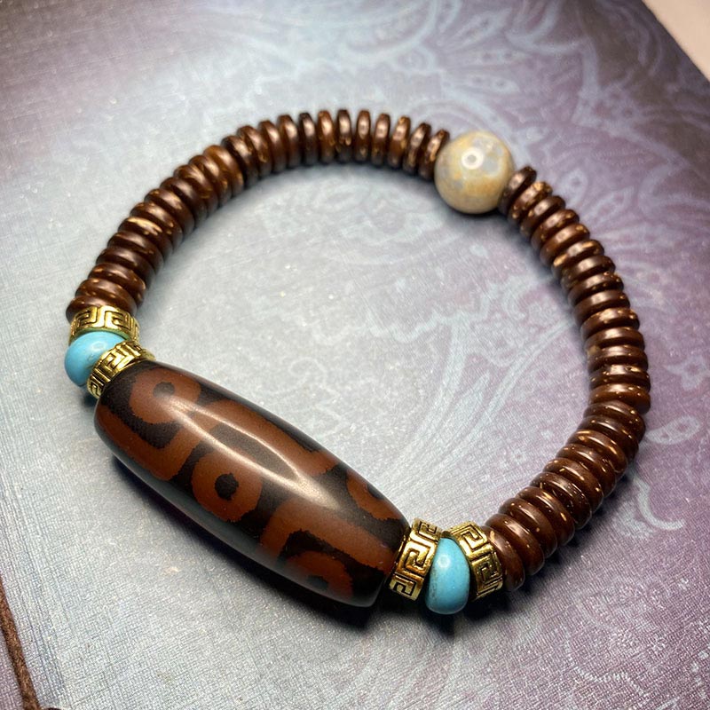 KarmaRipple's Tibetan Nine-Eye Dzi Bead Wealth Bracelet p3
