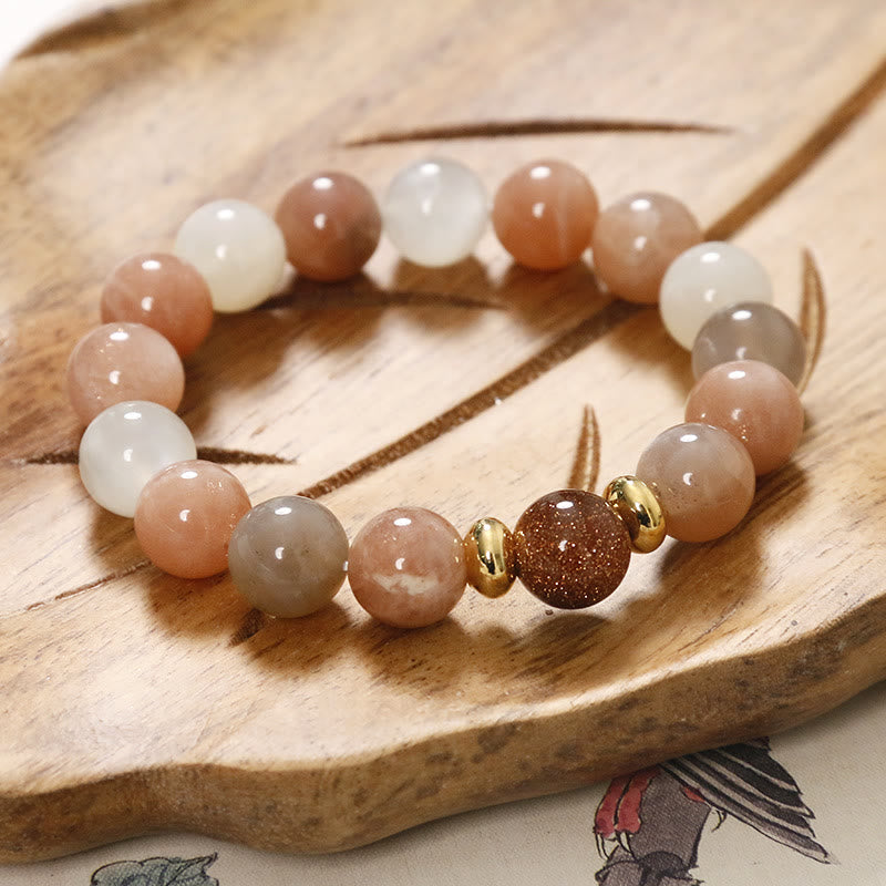KarmaRipple's Authentic Sun Stone Gold Sandstone Wealth Positive Bracelet p12