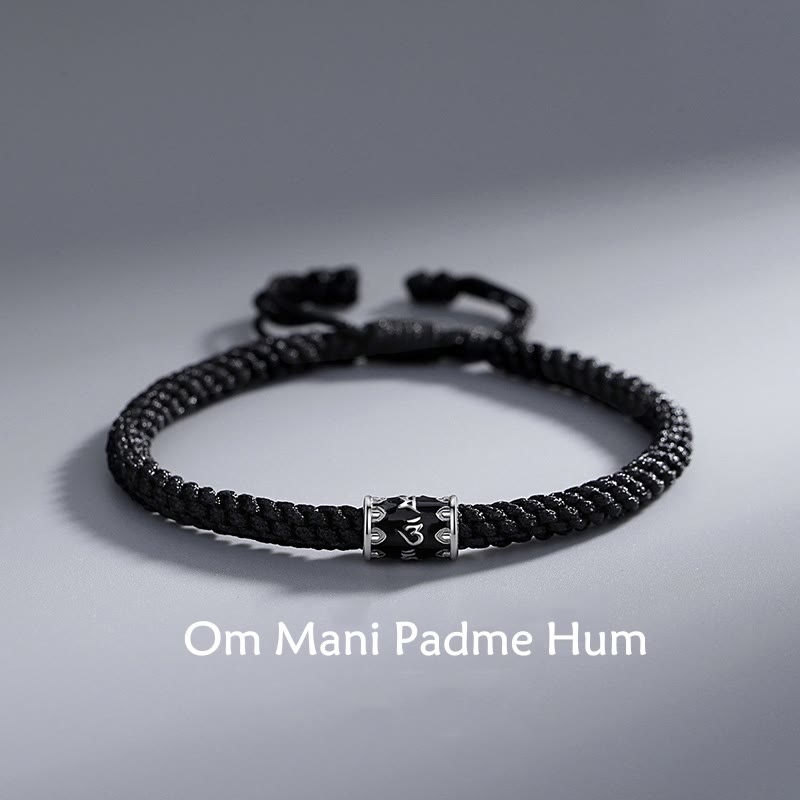 KarmaRipple's 925 Sterling Silver Om Mani Padme Hum Peace Woven Bracelet p7