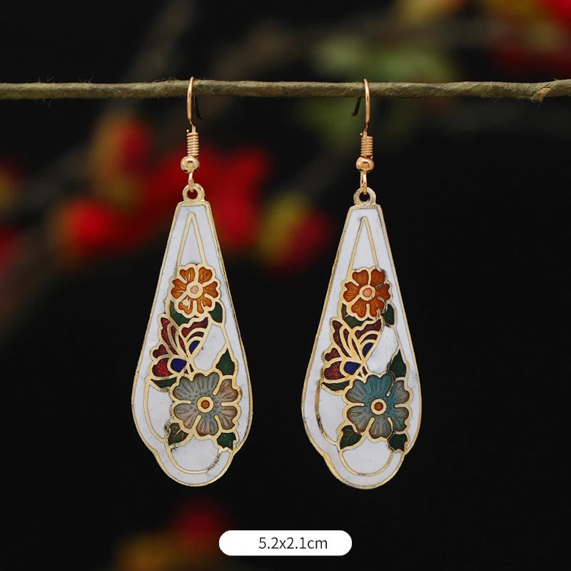 KarmaRipple's Lotus Butterfly Flower Alloy Bronze Enlightenment Drop Earrings p33