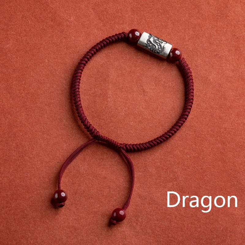 KarmaRipple's 925 Sterling Silver 12 Chinese Zodiac Cinnabar String Bracelet p5