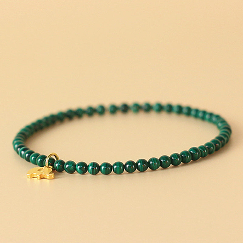 KarmaRipple's Authentic Malachite Elephant Anti-Anxiety Talisman Bracelet p3