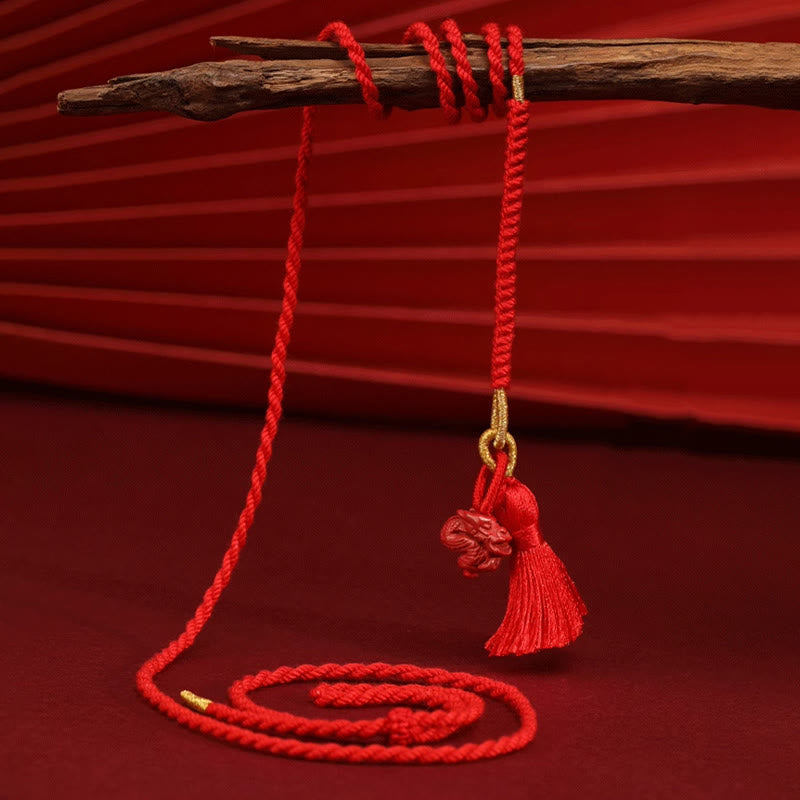 KarmaRipple's Authentic Cinnabar Dragon Blessing Red String Belly Chain p11