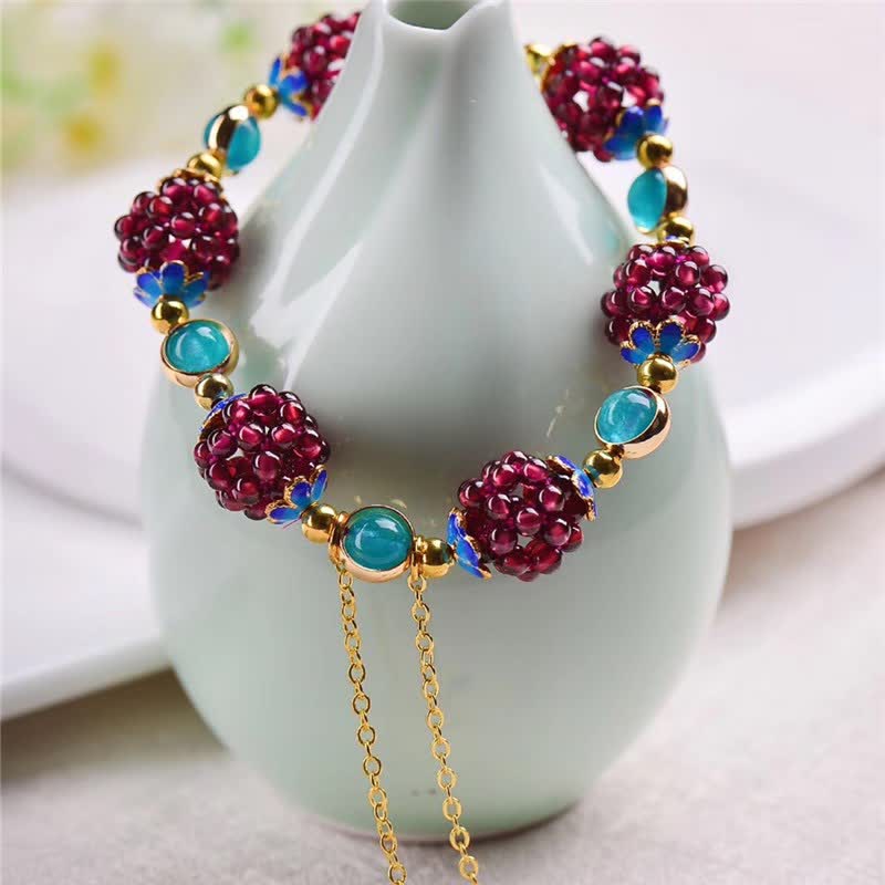 KarmaRipple's Tibetan Garnet Calm Bracelet p14