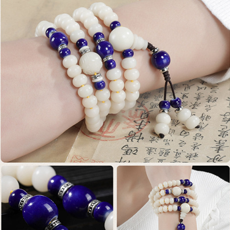 KarmaRipple's Bodhi Seed Bead Lotus Blessing Talisman Bracelet p12