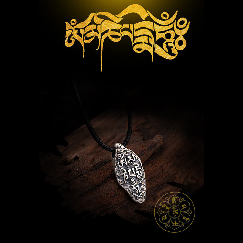KarmaRipple's Tibetan 925 Sterling Silver Om Mani Padme Hum Dorje Vajra Engraved Strength Pendant Necklace p13
