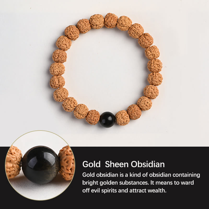 KarmaRipple's Tibet Rudraksha Bodhi Seed Wealth Auspiciousness Bracelet p21