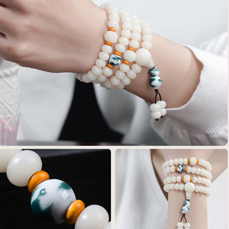 KarmaRipple's Bodhi Seed Bead Lotus Blessing Talisman Bracelet p16