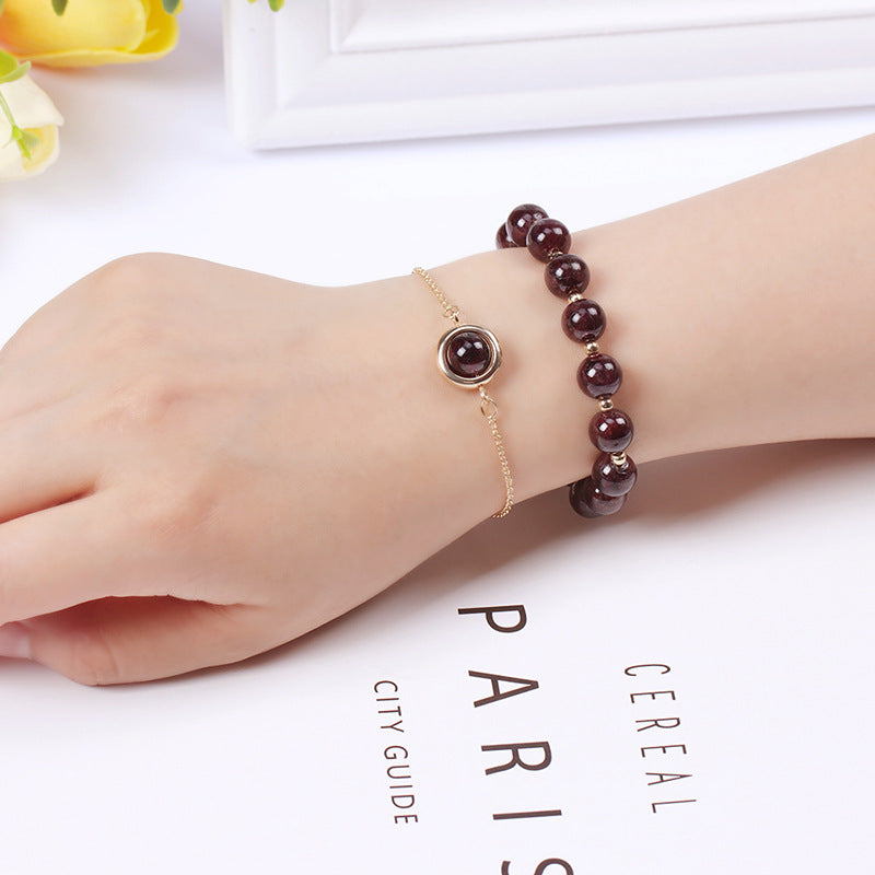 KarmaRipple's Sun Stone Strawberry Quartz Gemstone'sitive Bracelet p11