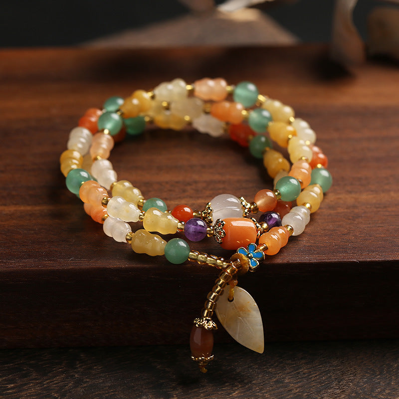 KarmaRipple's Golden Silk Jade Gourd Wealth Bracelet p2