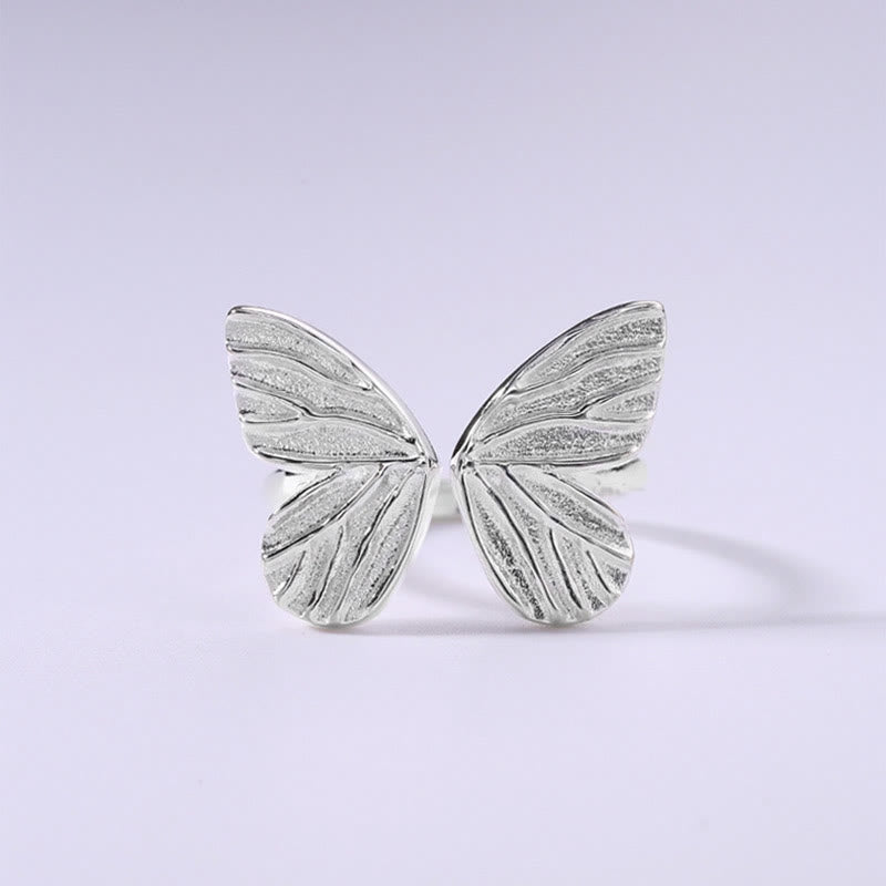 KarmaRipple's 925 Sterling Silver Butterfly Love Freedom Ring p5