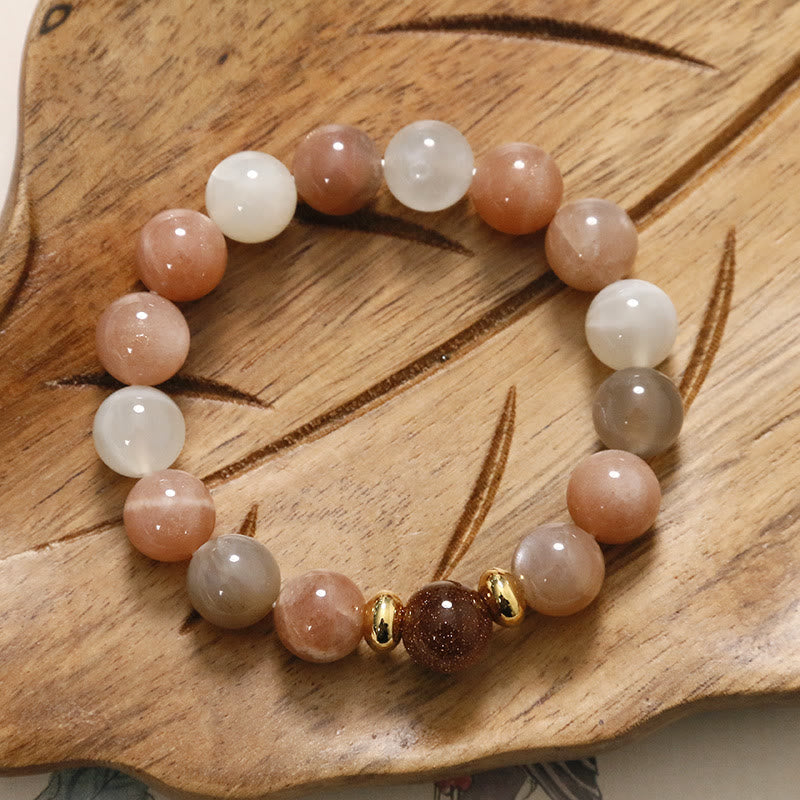 KarmaRipple's Authentic Sun Stone Gold Sandstone Wealth Positive Bracelet p13