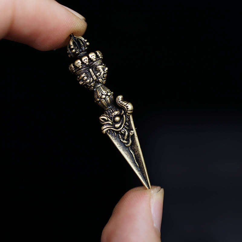 KarmaRipple's Tibet Dorje Vajra Engraved Spiritual Power Necklace Hanging Decoration p3