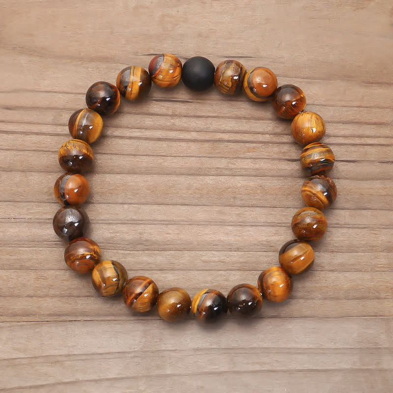 KarmaRipple's 108 Beadwork Mala Tiger Eye Protection Tassel Bracelet p5