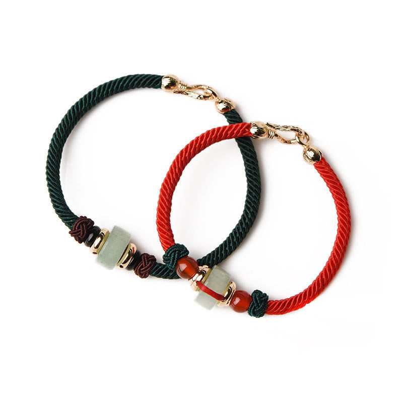 KarmaRipple's Tibetan Green Aventurine Fortune Braid String Bracelet p10