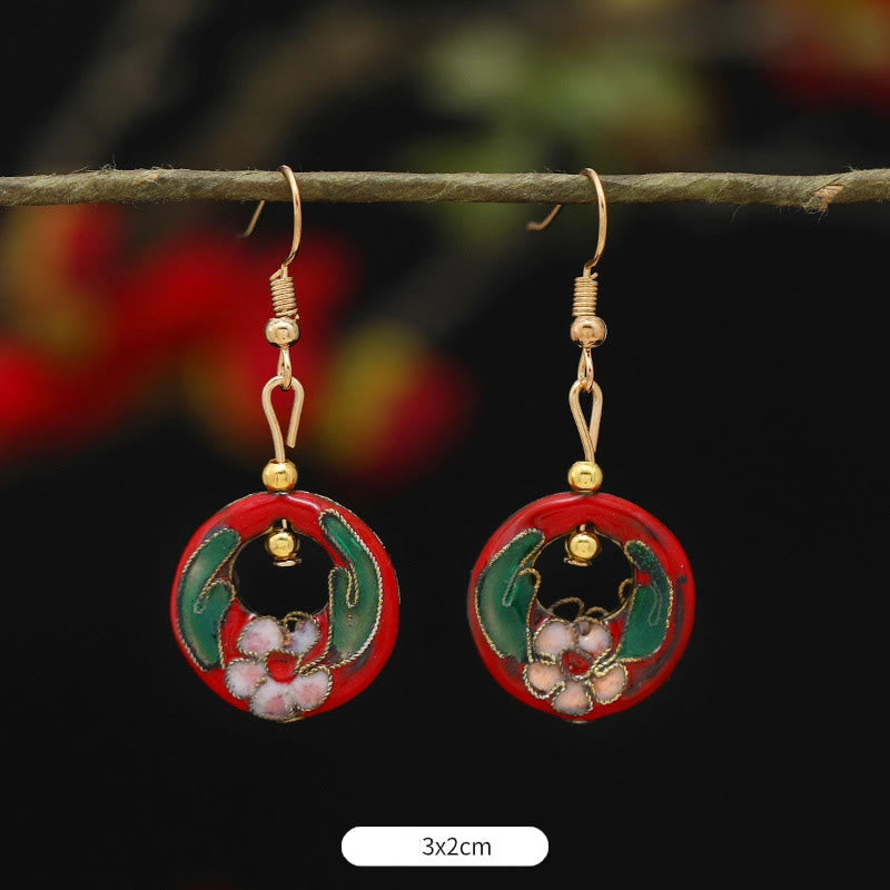 KarmaRipple's Lotus Butterfly Flower Alloy Bronze Enlightenment Drop Earrings p39