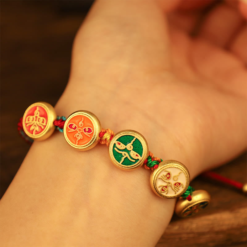 KarmaRipple's Tibetan Five God Of Wealth Colorful Rope Woven Fortune Bracelet p8