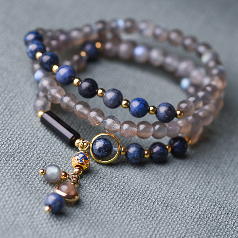 KarmaRipple's Moonstone Lazurite Calm Balancing Positive Bracelet p13