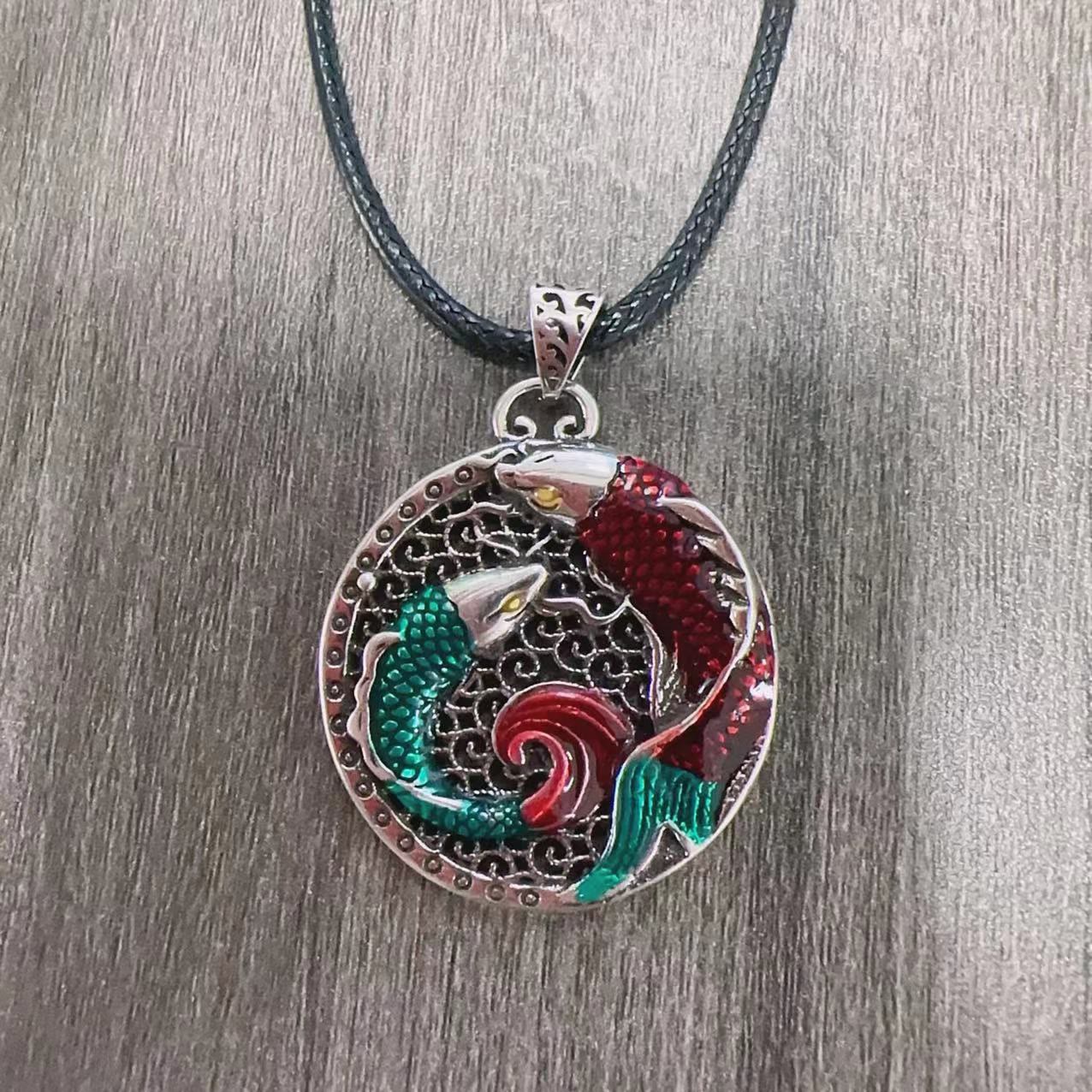 KarmaRipple's Tibetan Bronze Koi Fish Balancing Pendant p1