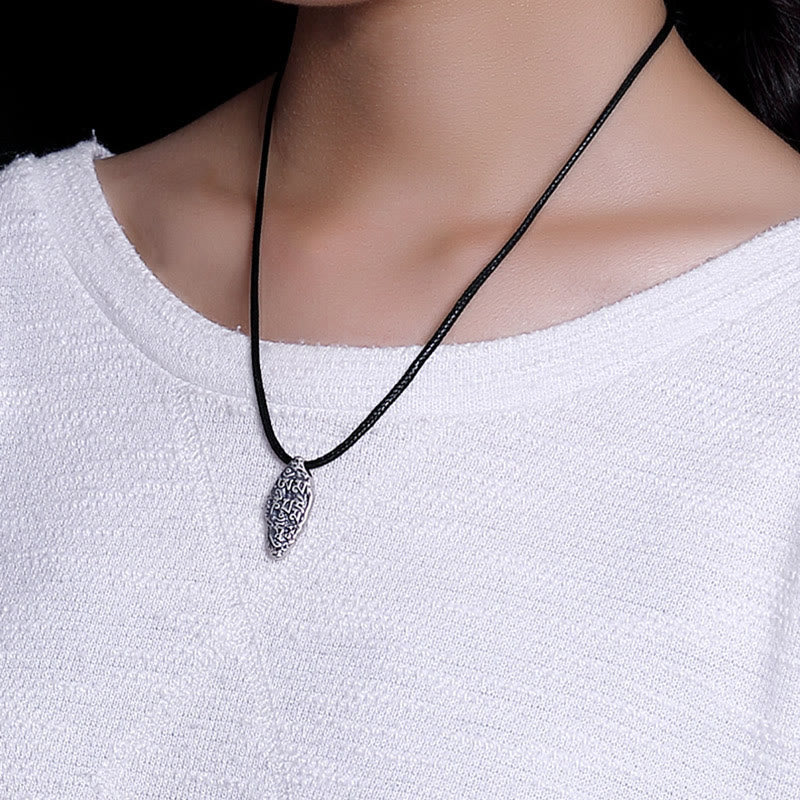 KarmaRipple's Tibetan 925 Sterling Silver Om Mani Padme Hum Dorje Vajra Engraved Strength Pendant Necklace p5