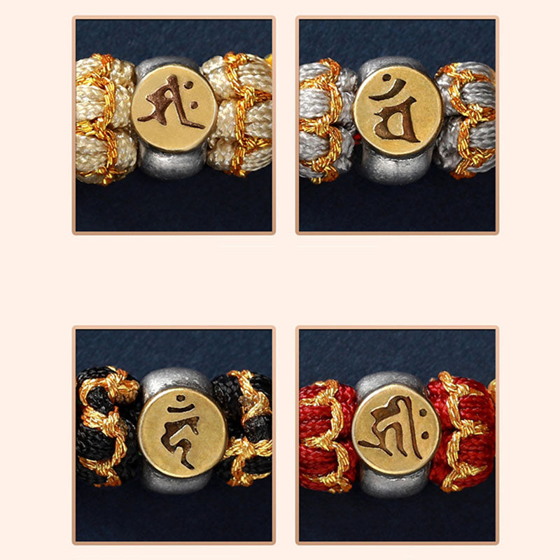 KarmaRipple's Chinese Zodiac Natal Buddha Silver Fortune Woven String Bracelet p11