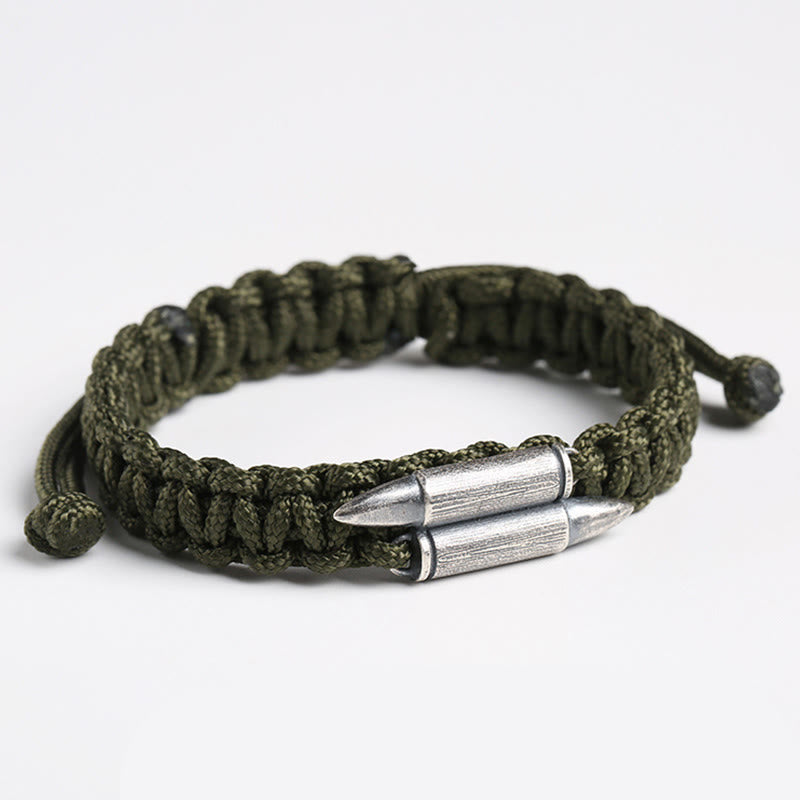 KarmaRipple's 925 Sterling Silver Bullet Design Woven Rope Bracelet p8