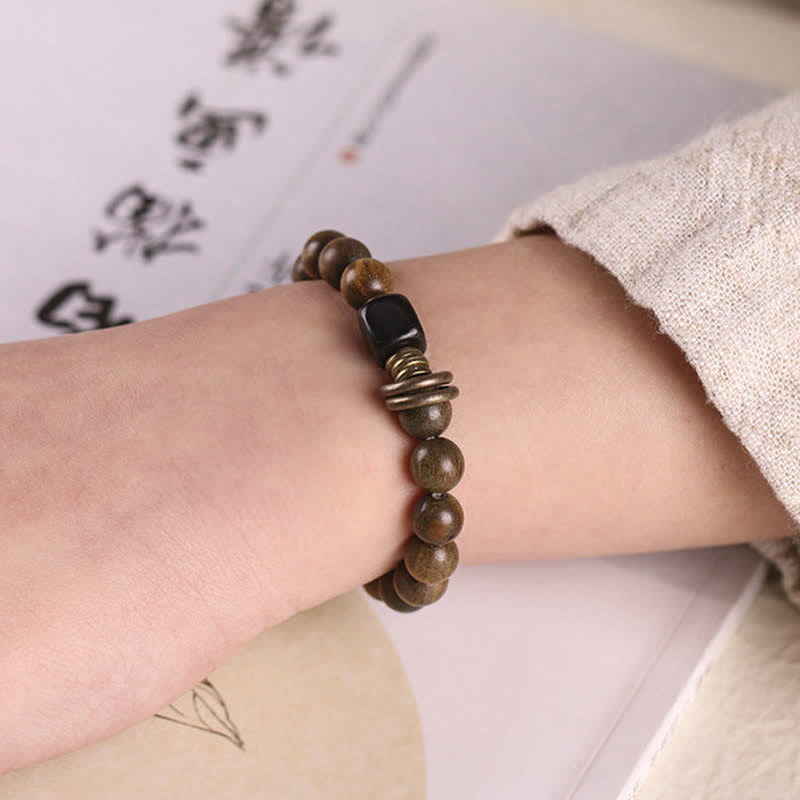 KarmaRipple's Tibetan Green Sandalwood Gemstone Soothing Peace Bracelet p5
