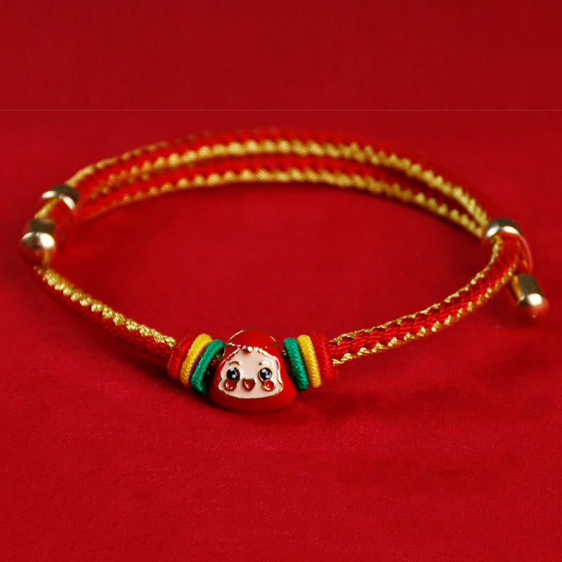 KarmaRipple's Colorful Rope Zongzi Pattern Fu Character Fortune Handmade Bracelet p28