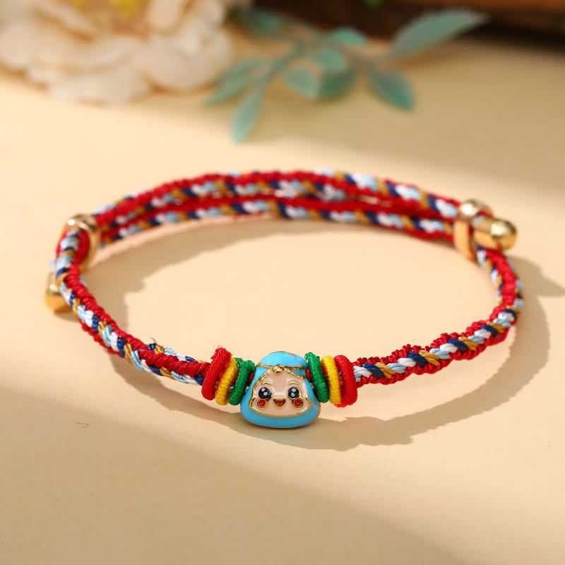 KarmaRipple's Colorful Rope Zongzi Pattern Fortune Handmade Child Adult Bracelet p44