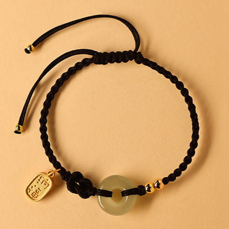 KarmaRipple's Hetian Jade Peace Buckle Fu Character String Fortune Bracelet p14
