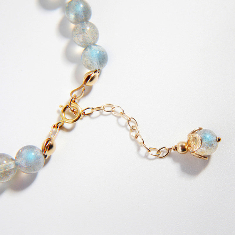 KarmaRipple's Moonstone Strawberry Quartz PiXiu Balancing Bracelet p8