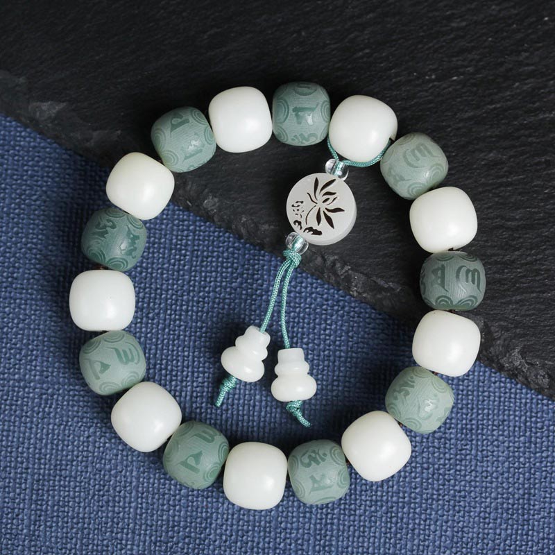 KarmaRipple's Ivory Bodhi Six True Words Protection Bracelet p6