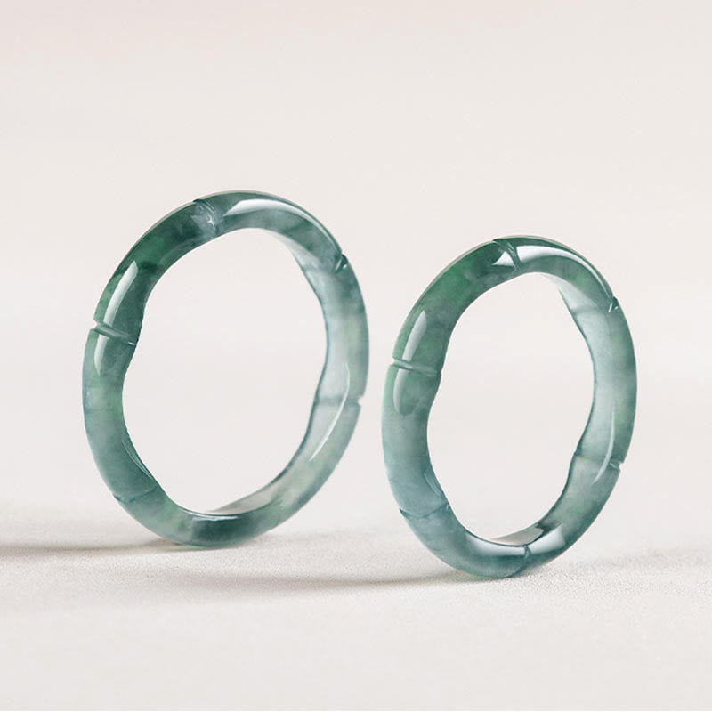 KarmaRipple's Authentic Jade Bamboo Prosperity Abundance Ring p11