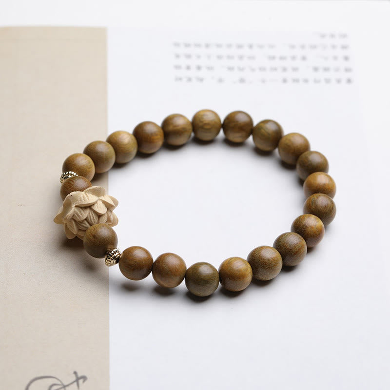 KarmaRipple's Green Sandalwood Boxwood Lotus Soothing Bracelet p11